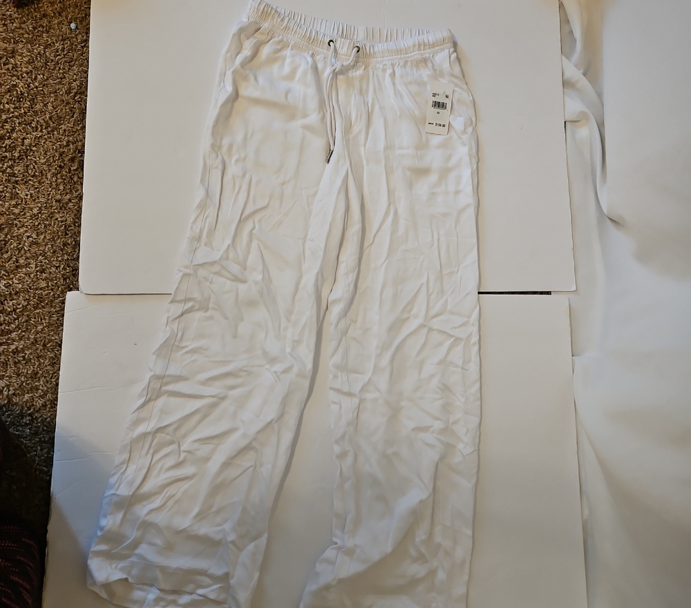 NWT Splendid White Relaxed Pants With Draw String, XS
